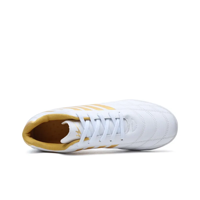 Binary TF Turf Shock Absorbers Slip Resistant, Abrasion Resistant, Lightweight Soccer Shoes Unisex White Gold-2
