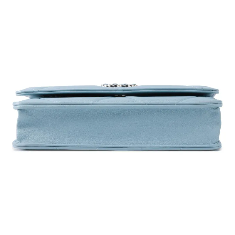 CHANEL 19Bag Lambskin Handbag, Shoulder Bag, Crossbody Bag Women's Light Blue-3