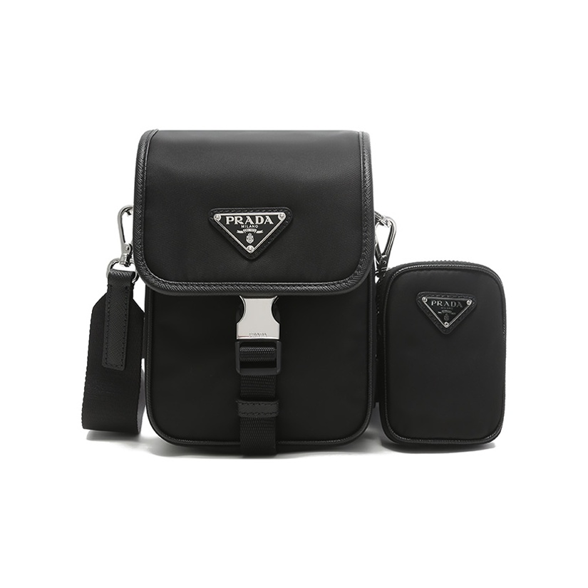 プラダ PRADA ショルダーバッグ リナイロン ブラッシュドレザー
