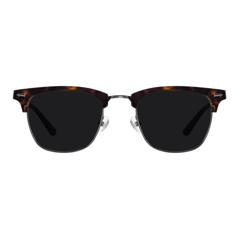MUJOSH Astral Series Browline Half Rim Plate Sunglasses With UV400 UV Protection Unisex-14