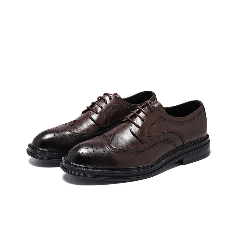 ZUWUDONG Dress Shoes Men Low Top Black, Brown-6