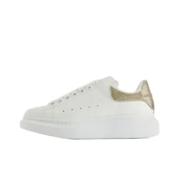 Alexander McQueen Oversized Skateboard Shoes Women's White Gold