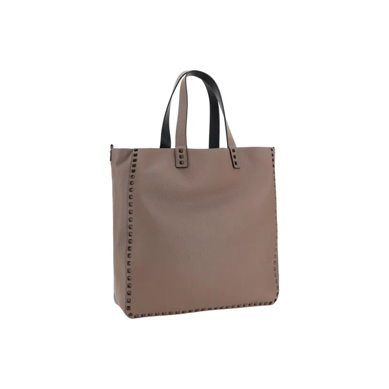 Valentino GARAVANI ROCKSTUD Calfskin Handbag, Crossbody Bag, Shoulder Bag Men's Brown-1