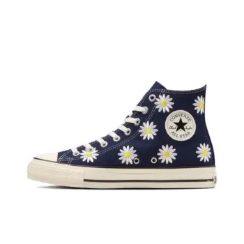 Converse All Star Ⓡ Daisyflower Hi Anti Slip Wear Resistant High Top Canvas Shoes Unisex Blue White