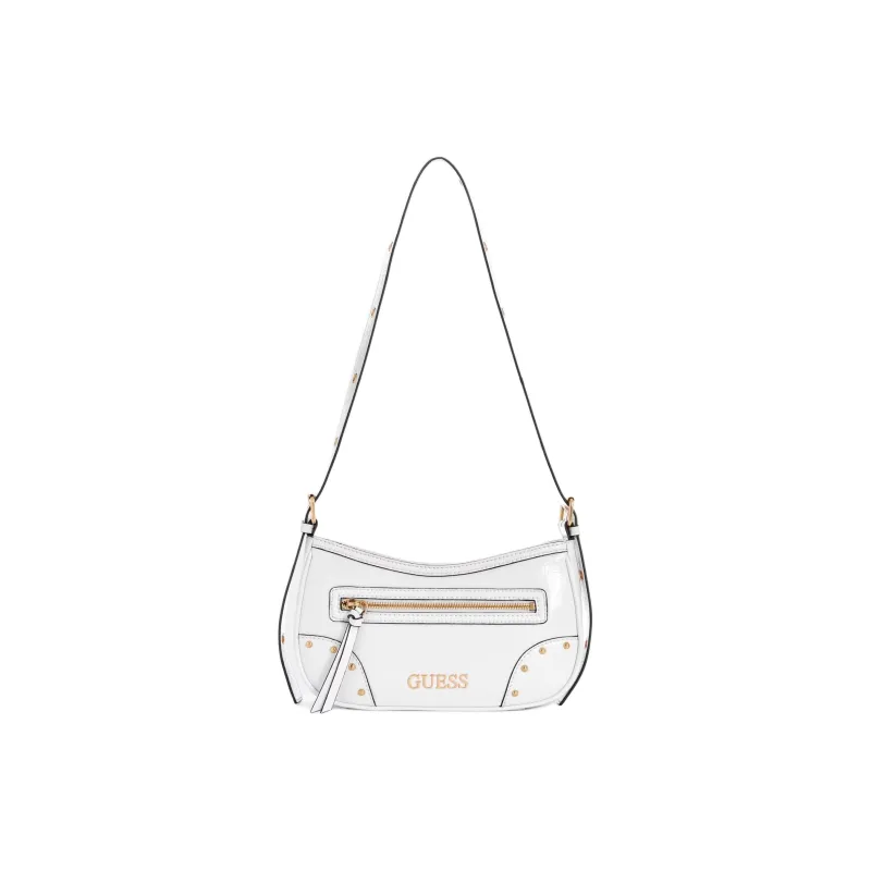 GUESS Patent Leather Bonded Leather Shoulder Bag Regular Women's White-0