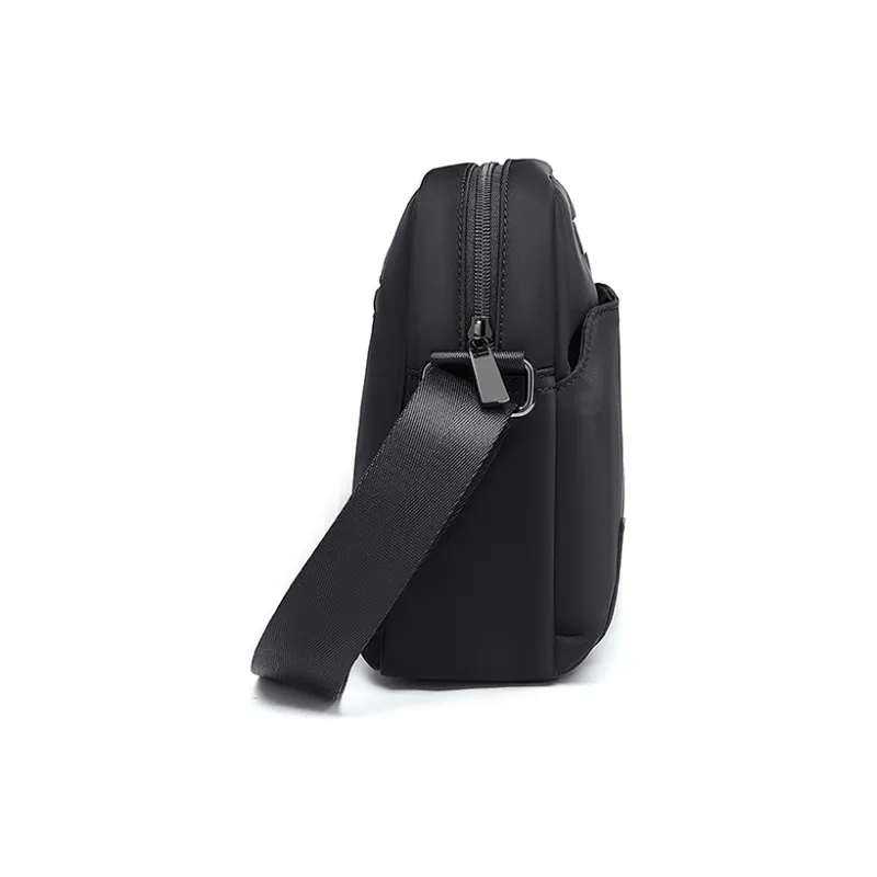 BISON DENIM Nylon Fabric Shoulder Bag Men's Black-5