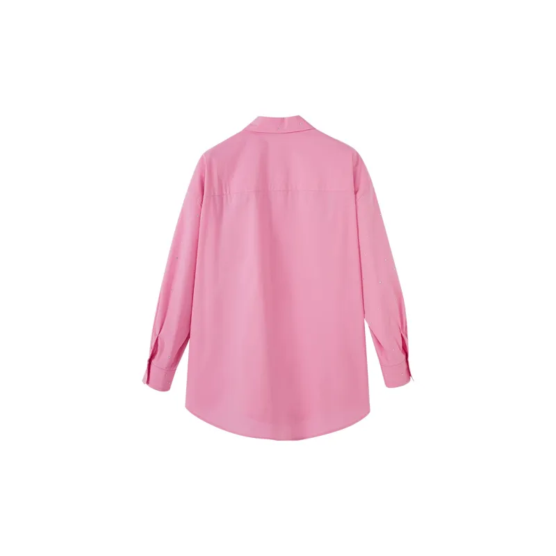 XIANGYING Shirt Women's Plum Red-1