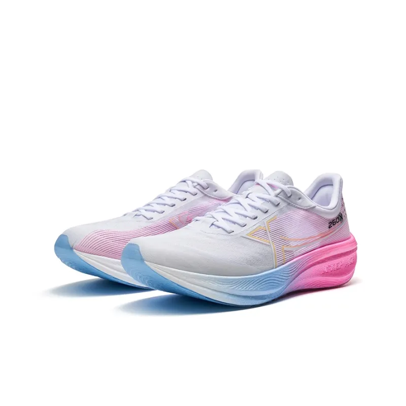 XTEP 260X 1.0 Running Shoes Men Low Top Sail White/Fluorescent Cherry Blossom Pink-3