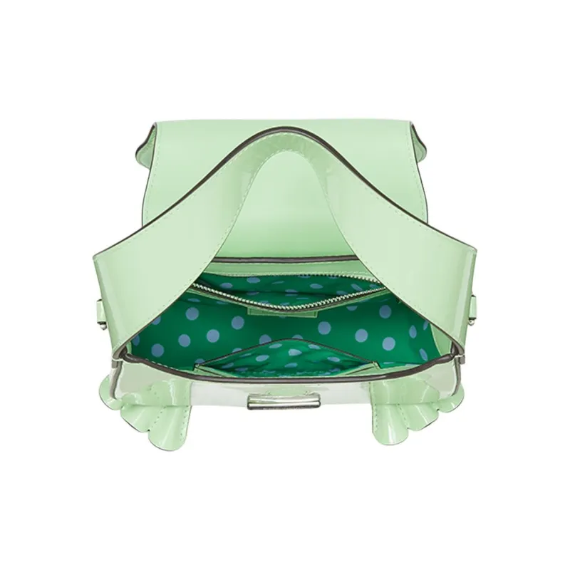 Kate Spade Patent Leather New And Unique Shoulder Bag Crossbody Bag Handbag Women's Green-3