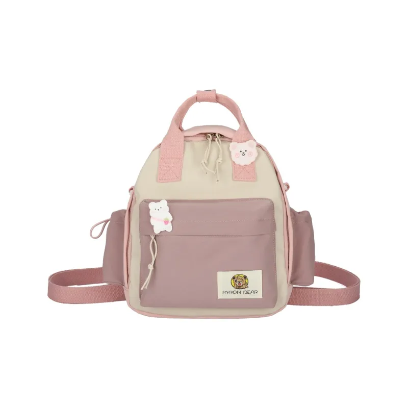 Parker Bear Oxford Backpack Unisex Pink Yellow Blue Black-8