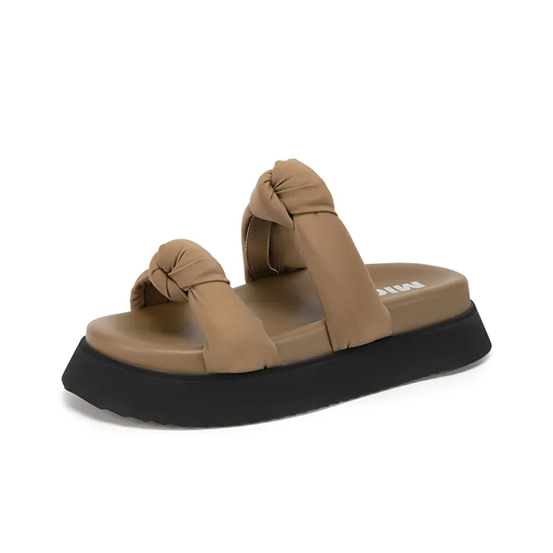 MIO Slide Slippers Women's Ecru/Khaki-8