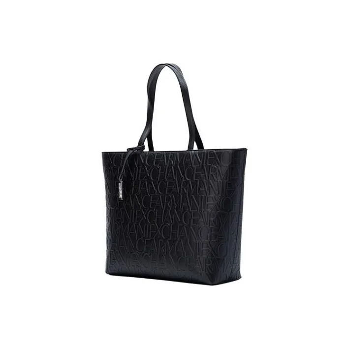ARMANI EXCHANGEAE Pu Tote Bag, Shopping Bag, Handbag, Shoulder Bag Medium Size Women's Green-1