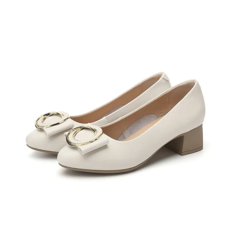 Rich Birds Top Grain Cow Leather Casual Single Shoes 4.5cm Women's-7
