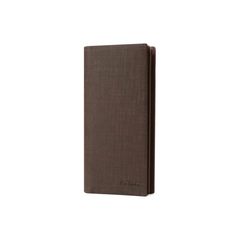 PIERRE CARDIN Top Grain Cow Leather Business Suit Wallet Men's Black/Coffee-5