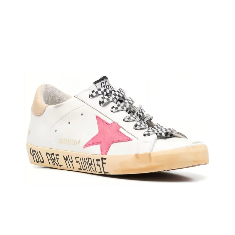Golden Goose Super Star You Are My Sunrise White Red Women's-1