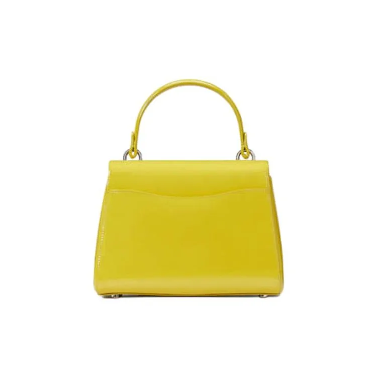 Kate Spade Katy Patent Leather Smooth Leather Shoulder Bag Crossbody Bag Handbag Small Size Women's Yellow Green-2
