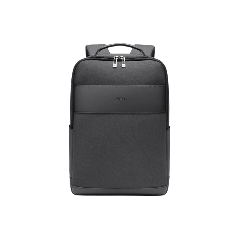 POLO Fabric, Synthetic Leather Backpack Tubas Men's Dark Gray-1
