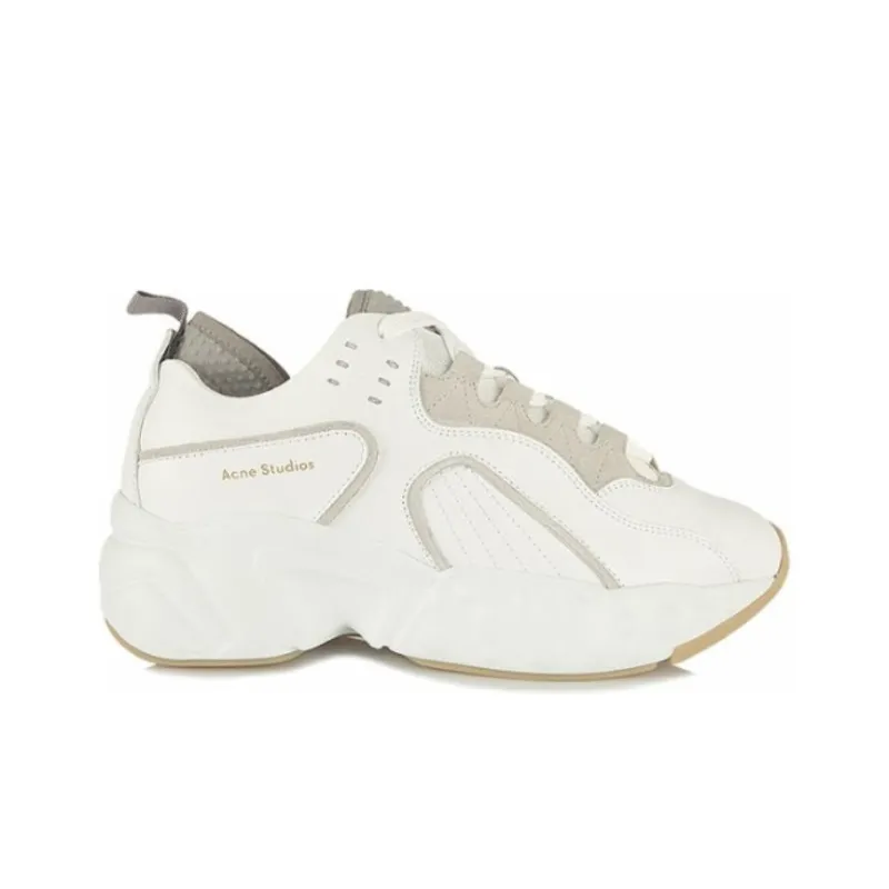 Acne Studios Shock Absorbers With Slip Resistant And Abrasion Resistant Properties Low Top Running Shoes Men's White-1
