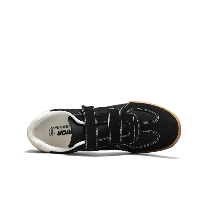 Warrior Wear resistant, Lightweight, Breathable, And Non slip. Low Top Canvas Shoes Unisex Black Rice-3