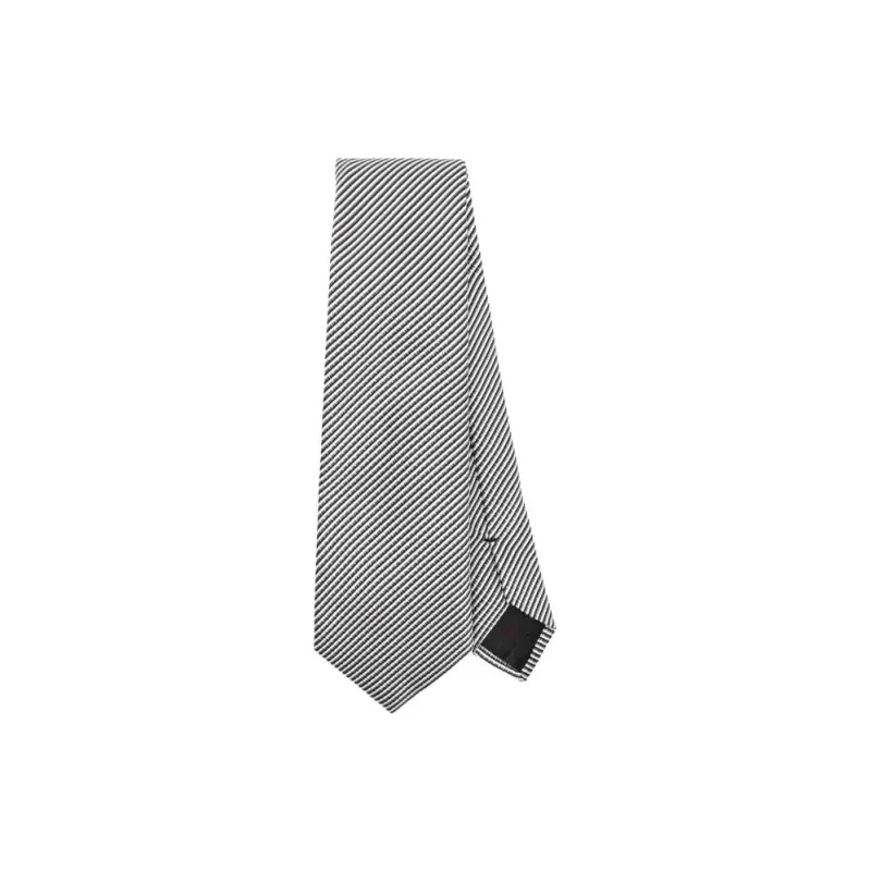 GIORGIO ARMANI Geometric-Pattern Jacquard Pointed-Tip Tie-0