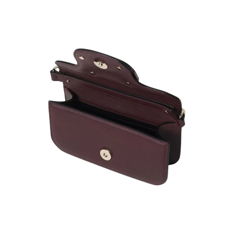 Valentino Locò Calfskin Portable Crossbody Bag Shoulder Bag Men's Burgundy-2