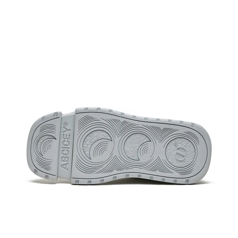 ABCICEY Anti Slip Wear Resistant Low Top Skateboard Shoes Unisex White-5
