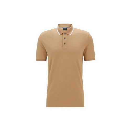 HUGO BOSS Polo Shirts Men Beige