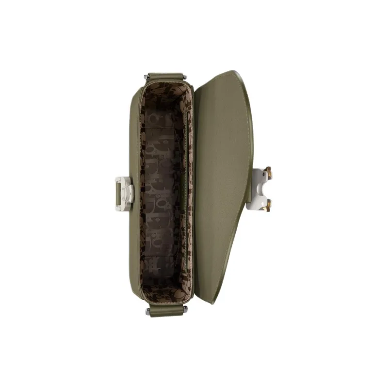 DIOR Grained Calfskin Saddle Messenger Bag Crossbody Bag Shoulder Bag Men's Khaki-4