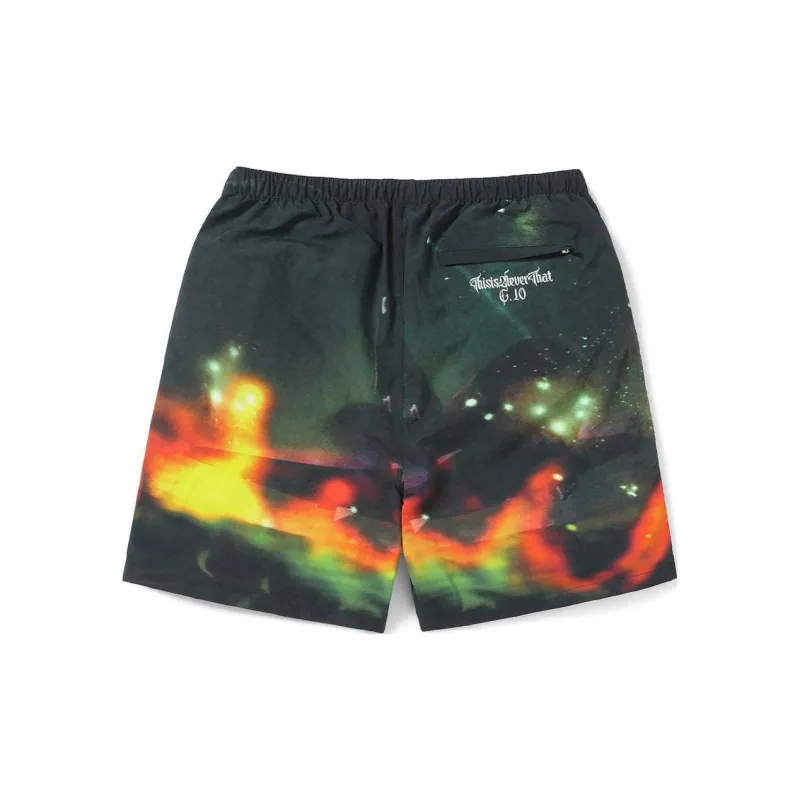 Thisisneverthat SS24 Flame Jogging Short Black Casual Shorts Unisex Black-1