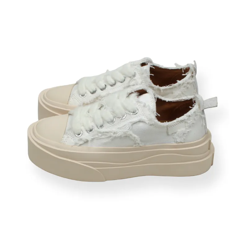 MARCHE STUDIOS Sardine Flow Non slip Lightweight Low Top Canvas Shoes Unisex White-3