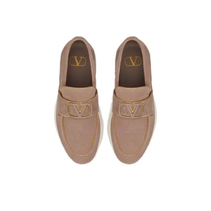 Valentino Loafers 2cm Women's Pink Brown-3
