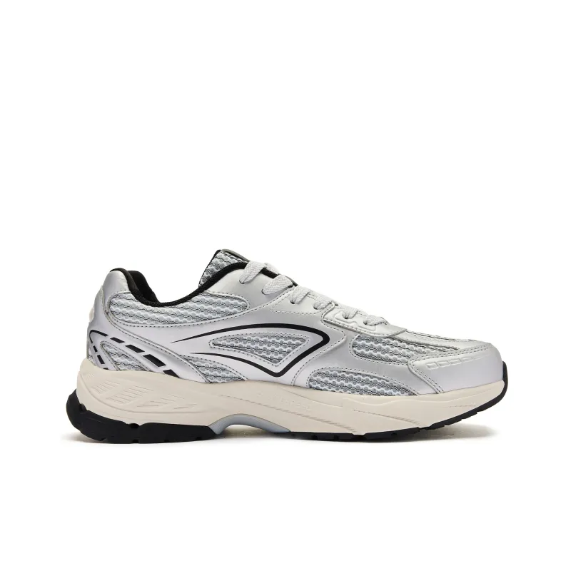 QIAODAN Kaiyuan 2.0 Wear Resistant Low Top Running Shoes Men's Silver Black-1