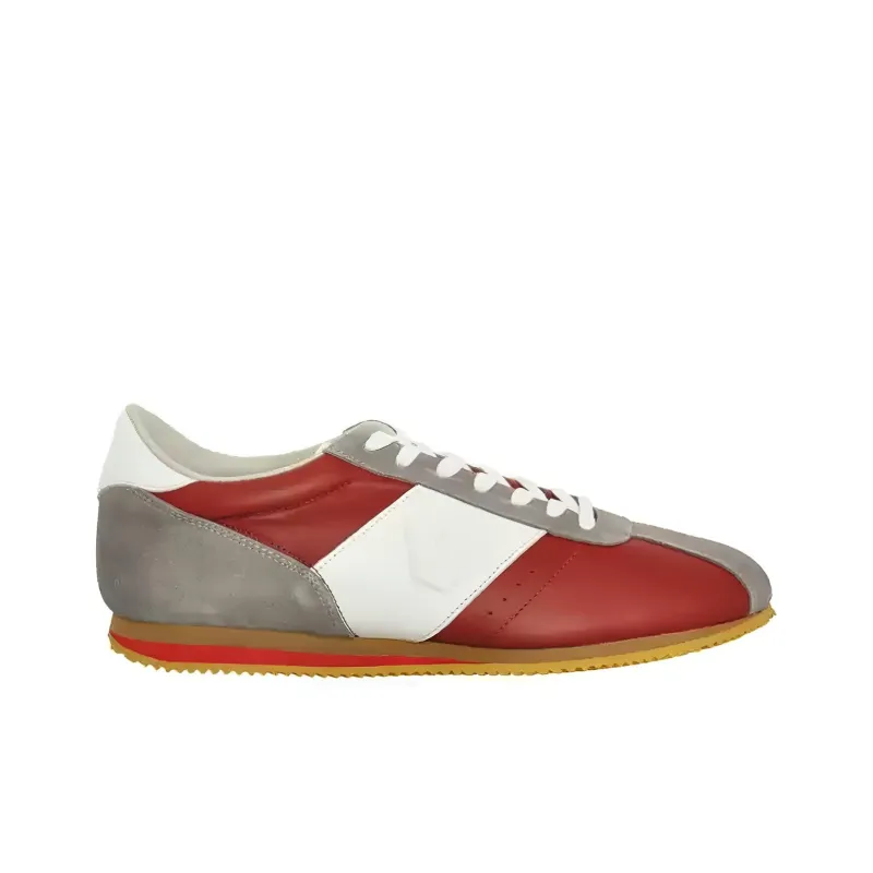 EMPORIO ARMANI Low Top Sports Casual Shoes Men's Gray White Red-1