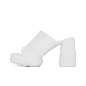 CHARLES&KEITH Small Ck Slide Slippers 9.7cm Women's Dark Blue/White