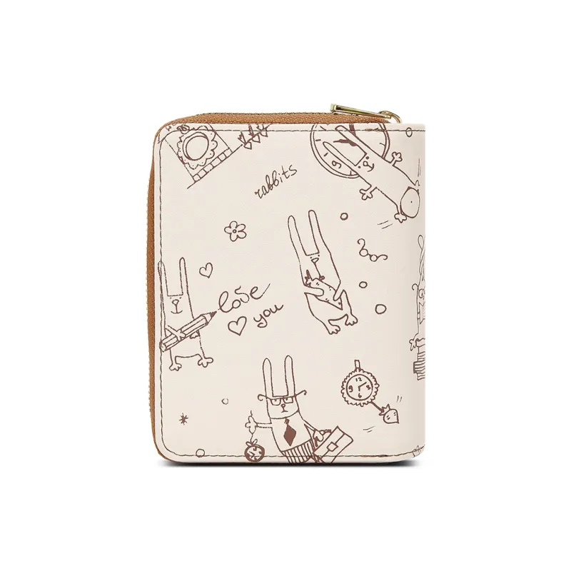 MEXICAN Cow Leather Wallet, Card Holder, Coin Purse Women's Brown/Light Green/Light Yellow-4