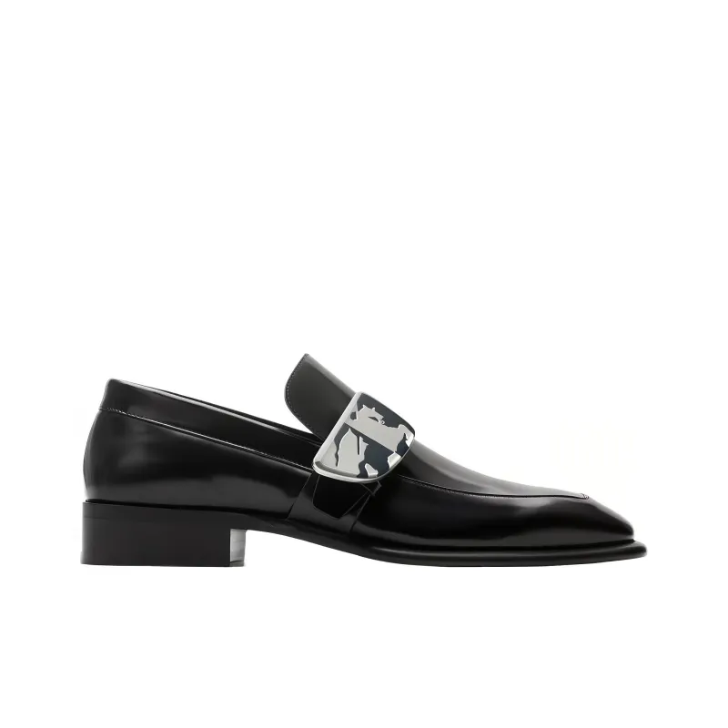 Burberry Shield Leather Loafers-1
