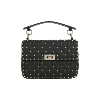 Valentino GARAVANI Calfskin Portable Crossbody Bag Shoulder Bag Women's Black