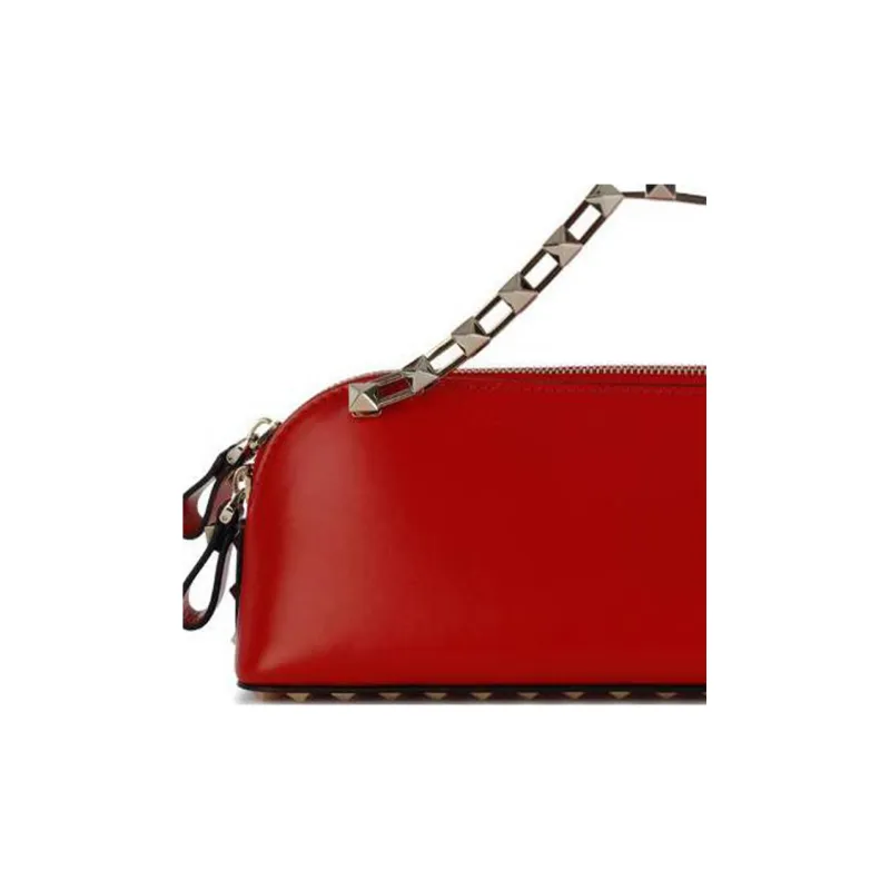 Valentino Leather One Shoulder Handbags Women's Fuchsia-3