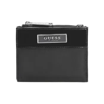 GUESS Nylon Artificial Leather Wallet Small Size Women's Black