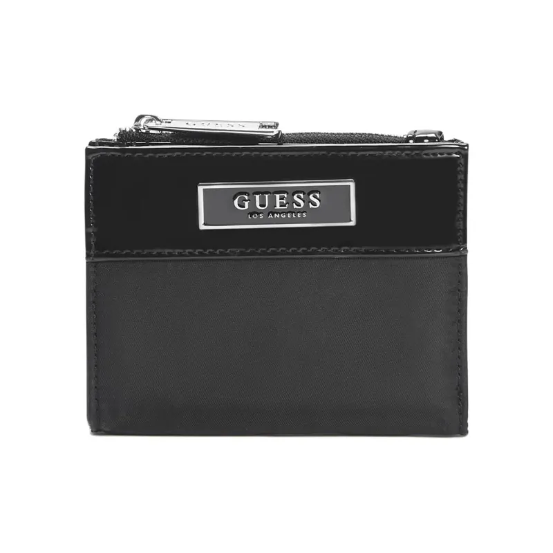 GUESS Nylon Artificial Leather Wallet Small Size Women's Black-0