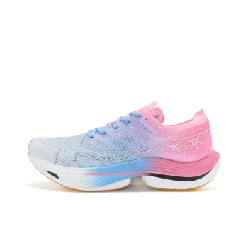 XTEP Racing 160X 5.0 Running Shoes Women's Low Top Fluorescent Cherry Pink/Moon Blue