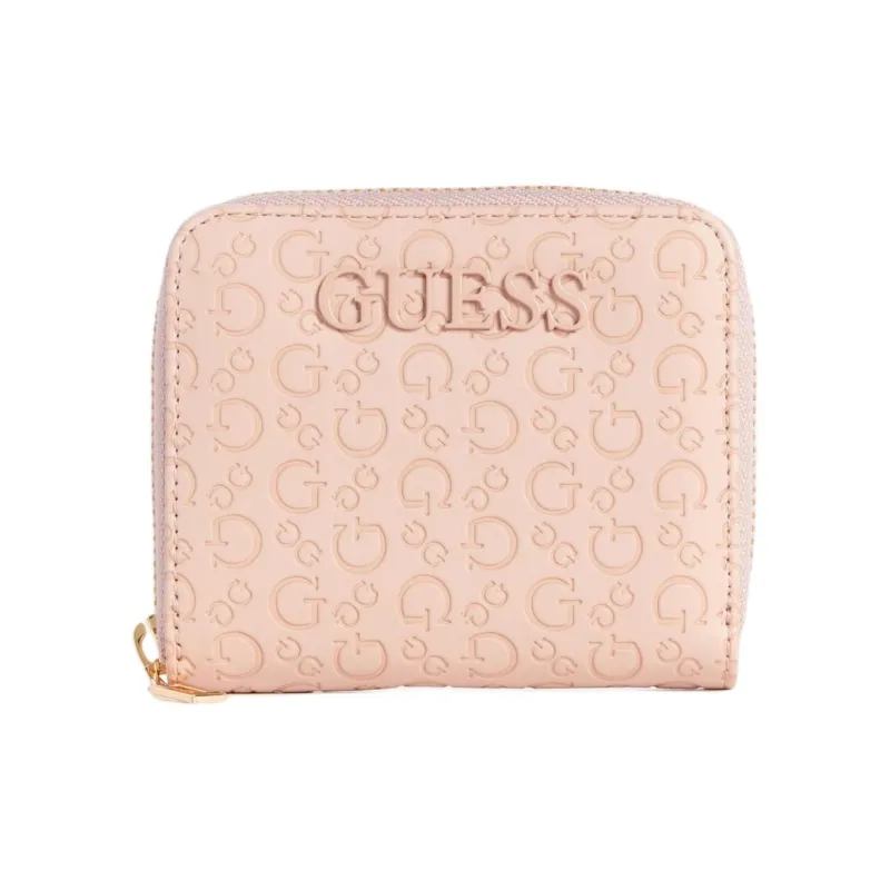 GUESS Artificial Leather Wallet Unisex Rose Red-0