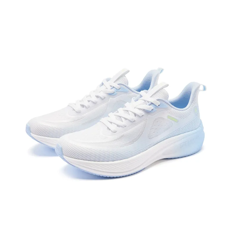 QIAODAN Rapid LITE Cushioned Slip-Resistant Low-Top TURBO-Rebound Technology Running Shoes Men's Blue White-2