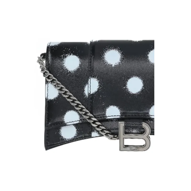 Balenciaga Balenciaga Luggage Collection Leather Wallet Women's Black/White-3