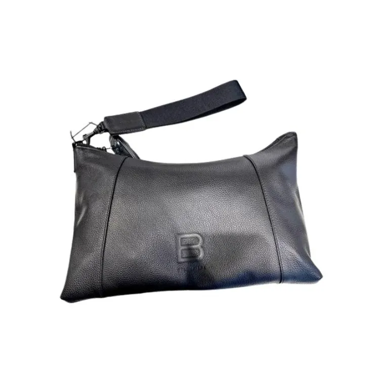Balenciaga Grain Calfskin Clutch Men's Black-4