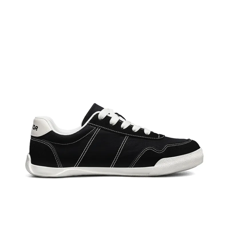 Warrior Wear resistant, Lightweight, Breathable, And Non slip. Low Top Canvas Shoes Unisex Black Rice-1