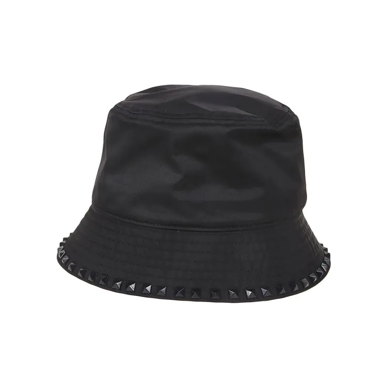 Valentino Cotton Bucket Hats Men's Black-1