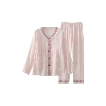 Sleep Students Dormitory Home Refreshing Pajama Set Outerwear-Ready Fashion Versatile Loose Fit Women's Pink