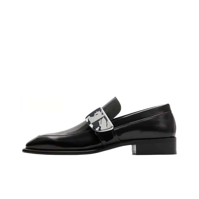 Burberry Shield Leather Loafers-0