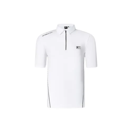 FILA GOLF Series Polo Shirts Men Jade White